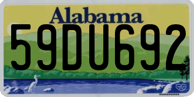 AL license plate 59DU692