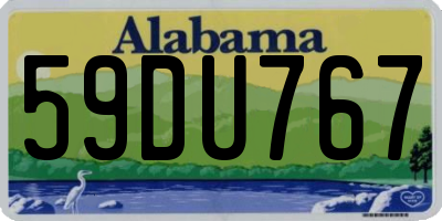 AL license plate 59DU767