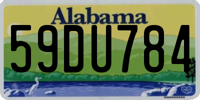 AL license plate 59DU784