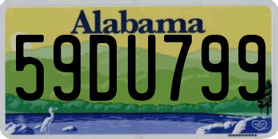 AL license plate 59DU799