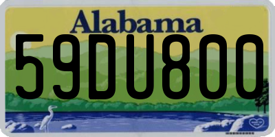AL license plate 59DU800