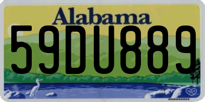 AL license plate 59DU889