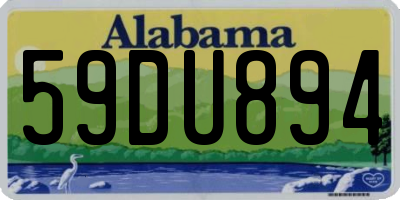 AL license plate 59DU894