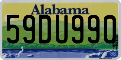 AL license plate 59DU990