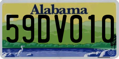 AL license plate 59DV010