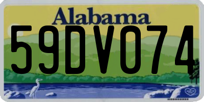 AL license plate 59DV074