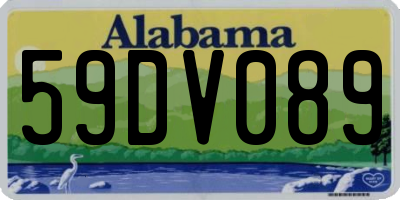 AL license plate 59DV089