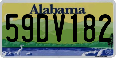 AL license plate 59DV182