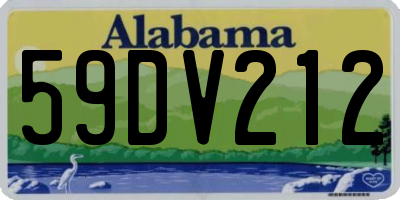 AL license plate 59DV212