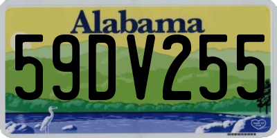 AL license plate 59DV255