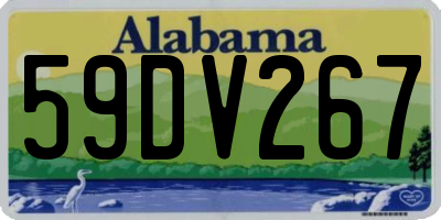 AL license plate 59DV267
