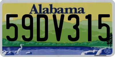 AL license plate 59DV315