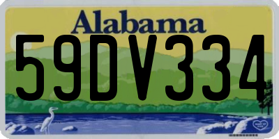 AL license plate 59DV334