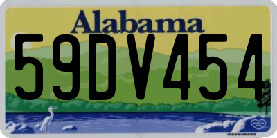 AL license plate 59DV454