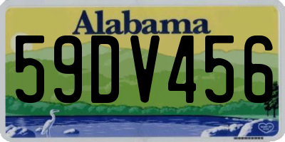 AL license plate 59DV456