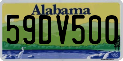 AL license plate 59DV500