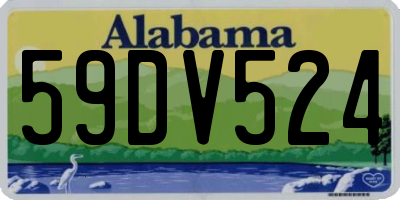 AL license plate 59DV524
