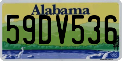 AL license plate 59DV536