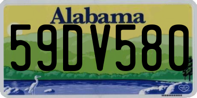 AL license plate 59DV580