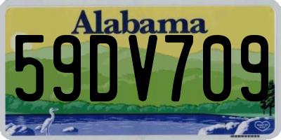 AL license plate 59DV709