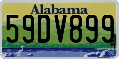 AL license plate 59DV899