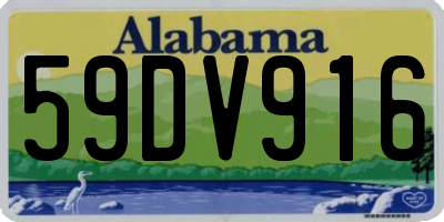 AL license plate 59DV916