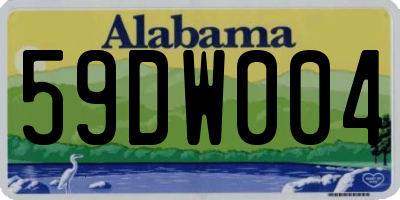 AL license plate 59DW004