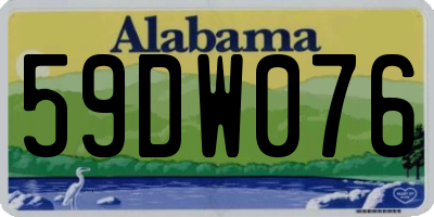 AL license plate 59DW076