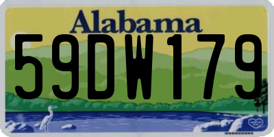 AL license plate 59DW179