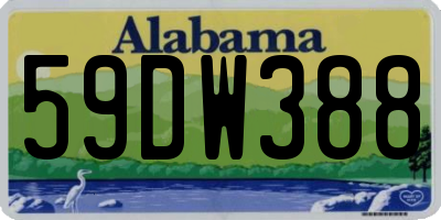 AL license plate 59DW388