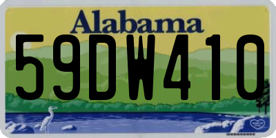 AL license plate 59DW410