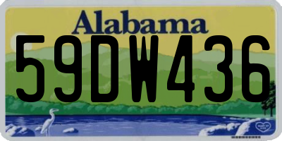 AL license plate 59DW436