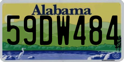 AL license plate 59DW484