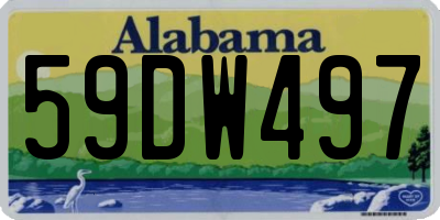 AL license plate 59DW497