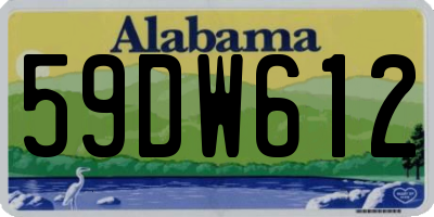 AL license plate 59DW612