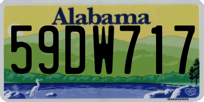 AL license plate 59DW717