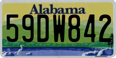 AL license plate 59DW842