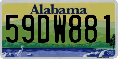 AL license plate 59DW881