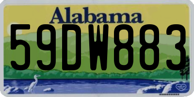 AL license plate 59DW883