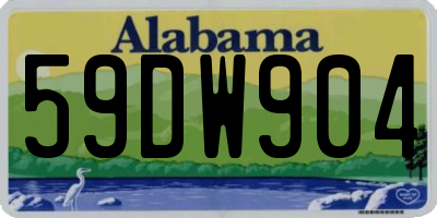 AL license plate 59DW904