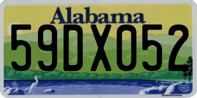AL license plate 59DX052
