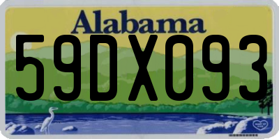 AL license plate 59DX093