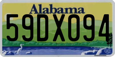 AL license plate 59DX094