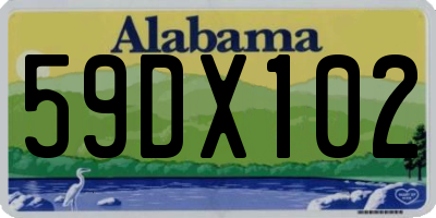 AL license plate 59DX102