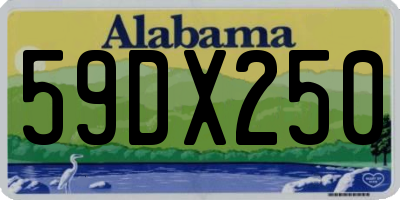 AL license plate 59DX250