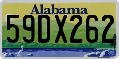 AL license plate 59DX262