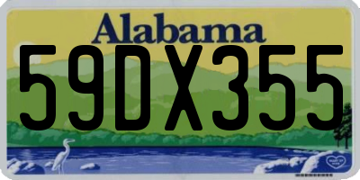 AL license plate 59DX355
