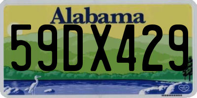 AL license plate 59DX429