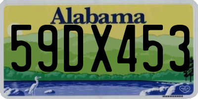 AL license plate 59DX453