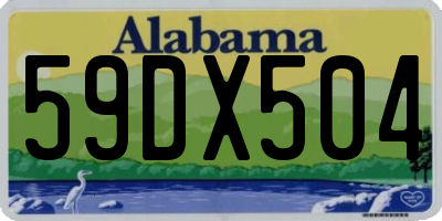 AL license plate 59DX504